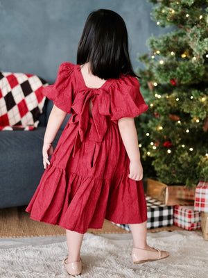 Merida Dress in Brick Red