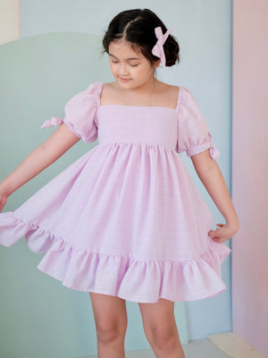 Maisie Dress Lilac | Set with Bow