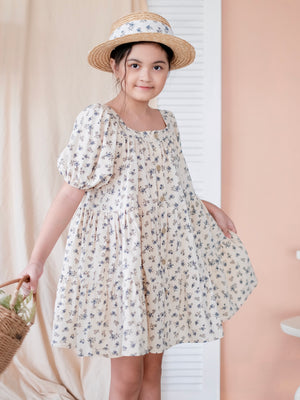 Ida Dress | Vintage Rose in Ecru