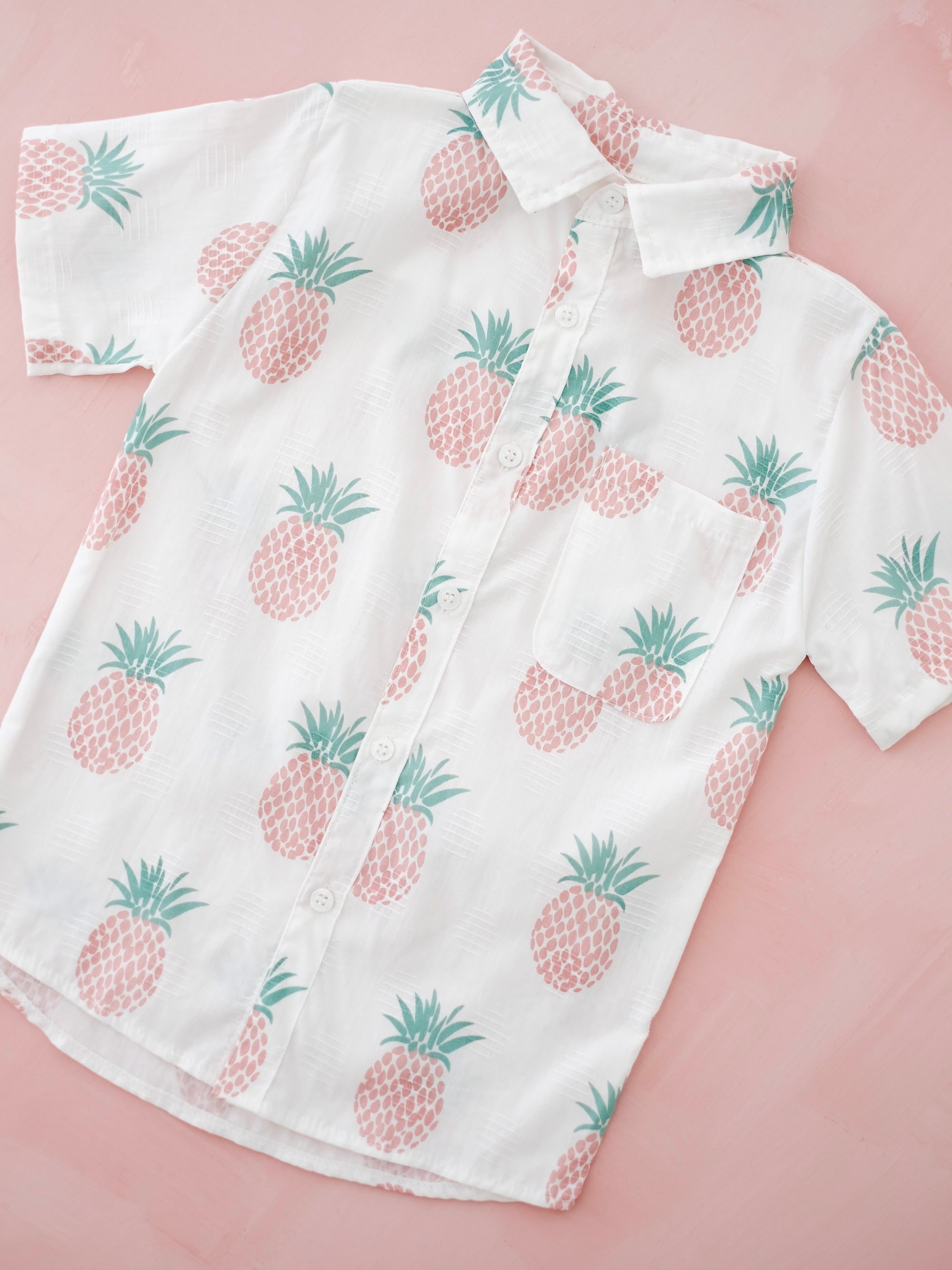 Short-sleeved Shirt |  Pink Pineapple