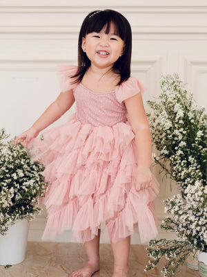 Lyra Tutu Dress | Dusty Pink