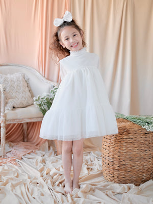 Bertha Doll Dress | Set with Bow | Off-White