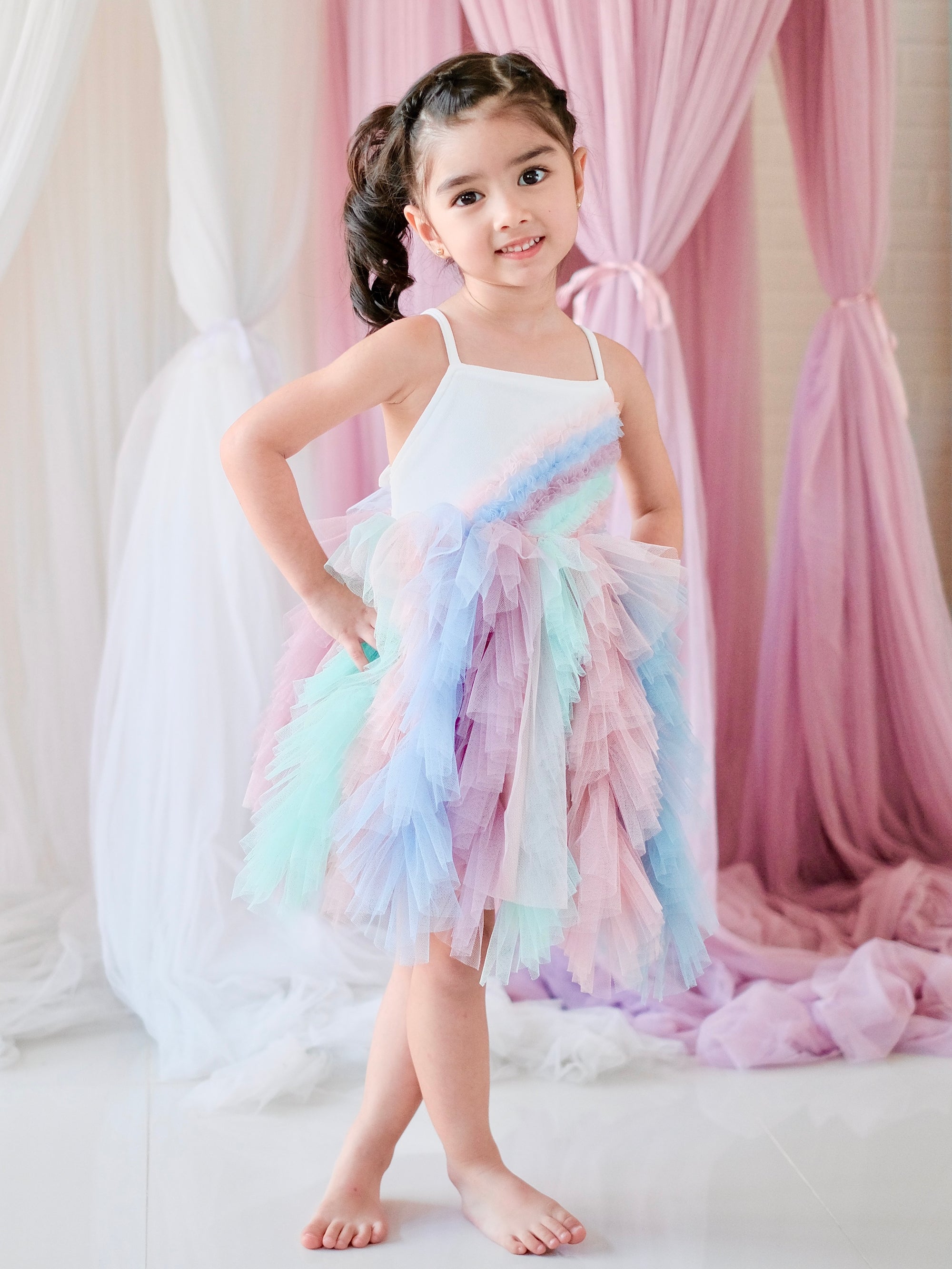 Amitola Rainbow Tutu Dress