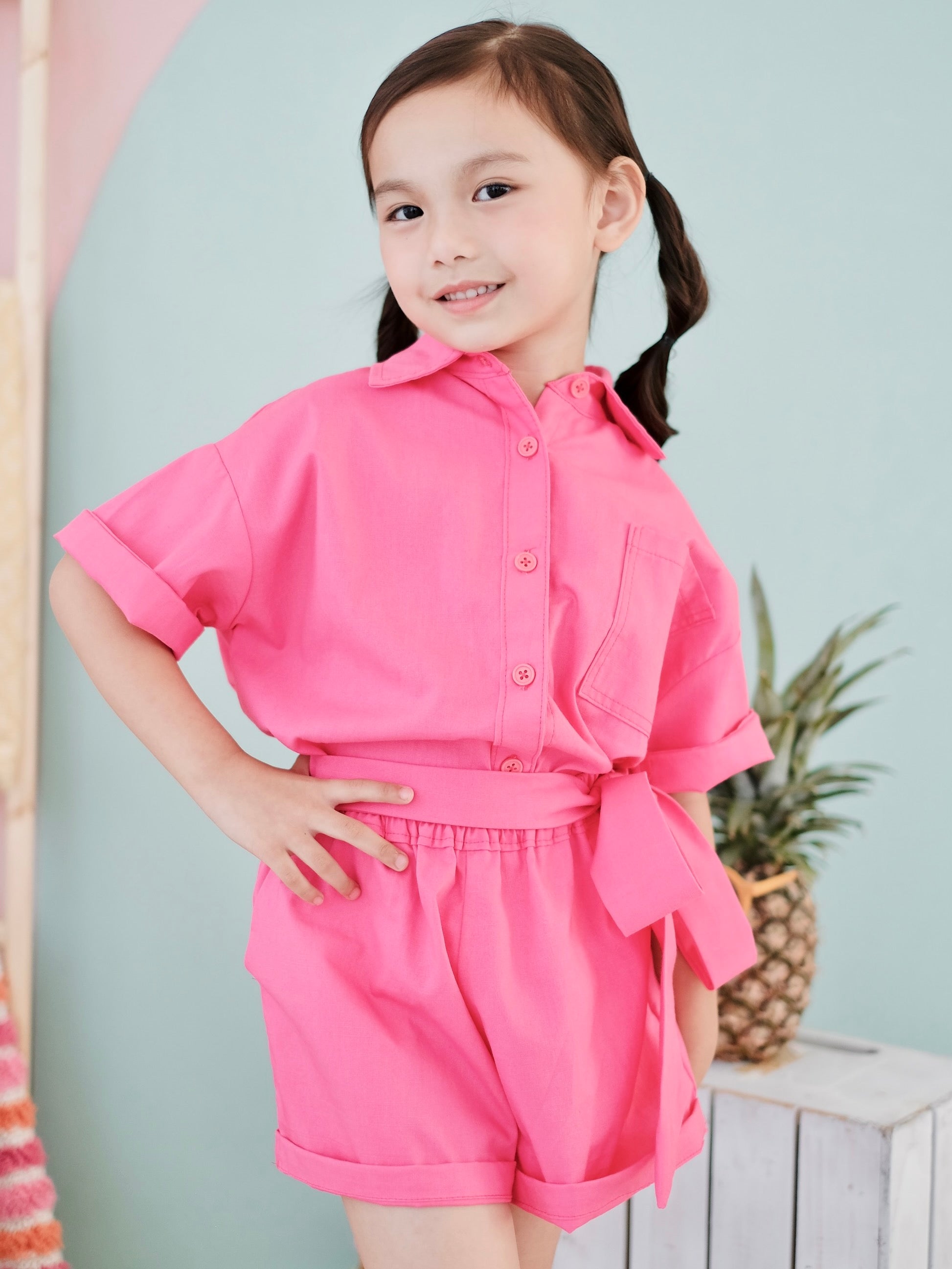 Jessie Linen Set | Pink