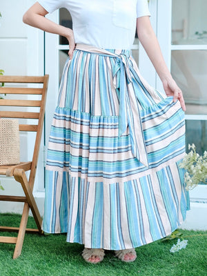 Calluna Striped Linen Skirt