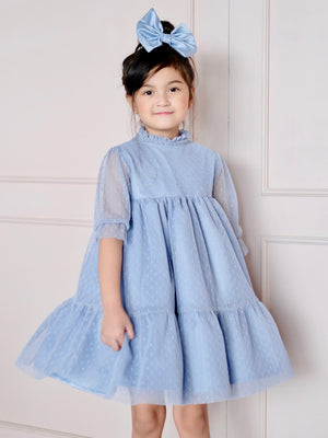 Bertha Doll Dress | Baby Blue | Set with Bow