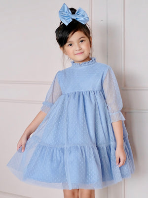 Bertha Doll Dress | Baby Blue | Set with Bow